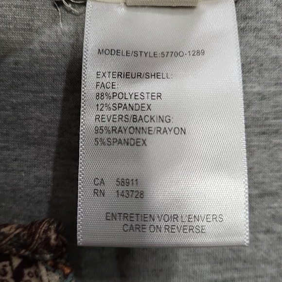 Tribal Jeans Women's Jacket Size L Front Hook & Loop Closure - Picture 4 of 10